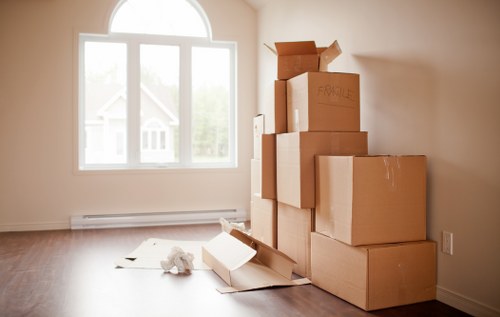 Professional movers handling household items during a St Johns Wood relocation