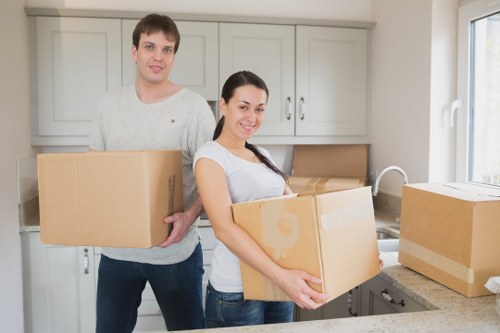 Man and van removals team assisting with a local flat move in St Johns Wood